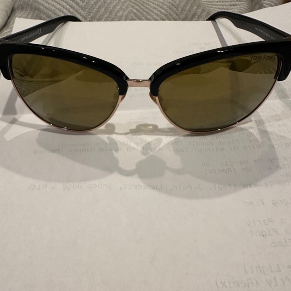 Tom Ford Sunglasses Fany Black/Gold Mirrored TF 368 with Case - Picture 13 of 15